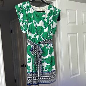 Eliza J Green Floral Dress